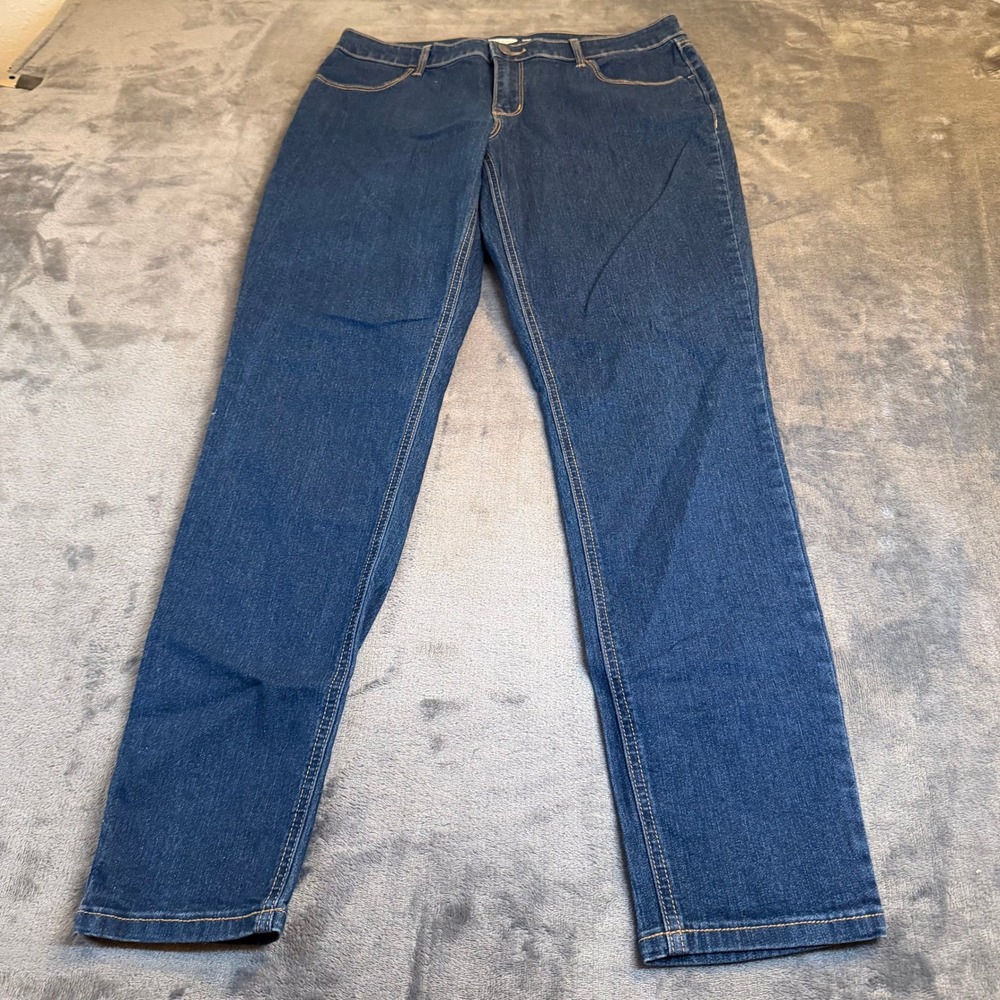 Old Navy Super Skinny Mid Rise Jeans Womens Size 12 Blue Stretch Denim
